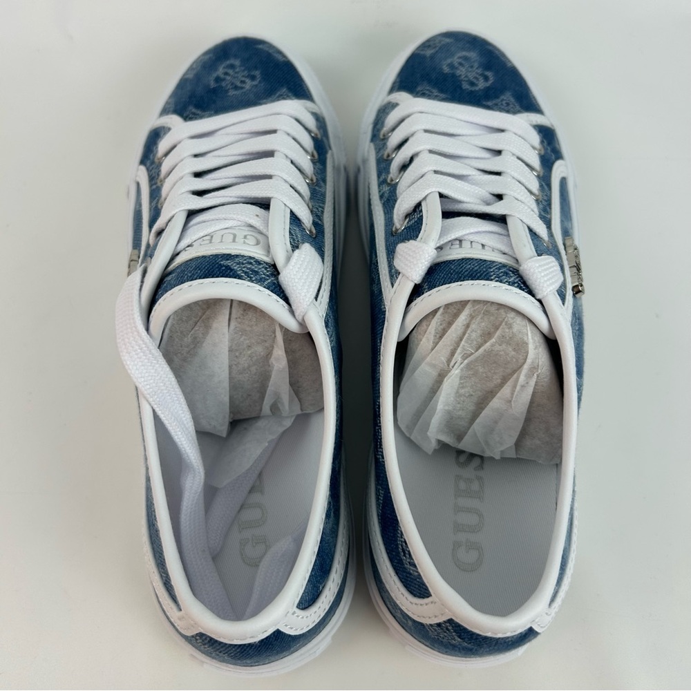 Guess JELEXA7 Denim Blue Casual Sneakers 6.5 M - Picture 5 of 7